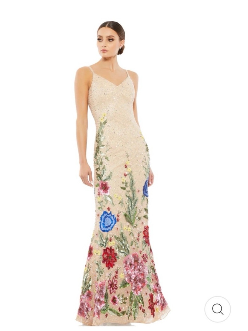 Mac Duggal 5475 Floral Sequin Gown